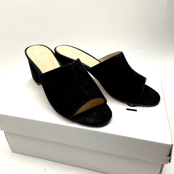 Ichi mules vegan black suede 38 us size 37 Canadian size - Picture 4 of 6